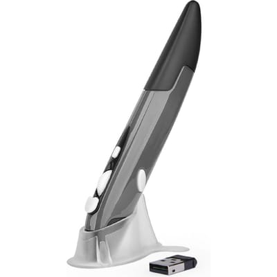 2,4 GHz draadloze optische muispen Verstelbare 500 / 1000 DPI Optische presentator Flip-pen voor pc Android grijs