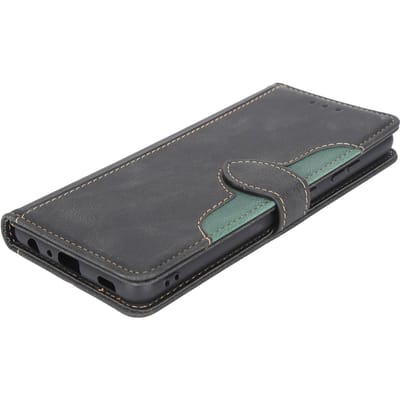PU Lederen Portemonnee Telefoonhoes met Creditcardhouder Magnetische Knoppen voor Samsung A72 Anti-Kras Telefoonhoes gray