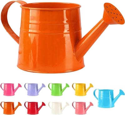 Kleine Gieter - Plantengieter Metaal - Kamerplanten Verzorgen - Verlengd Mondstuk - 1 Liter - Oranje