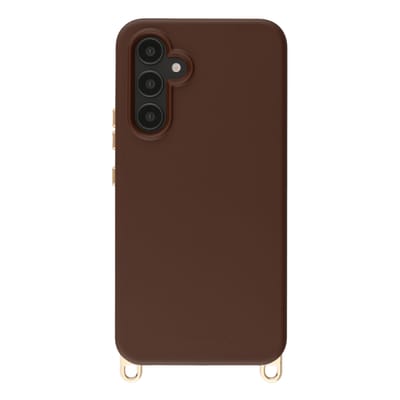 Selencia Hoesje - Geschikt voor Samsung Galaxy A54 (5G) - Rivièra Backcover met Magnetische Ring met afneembare haakjes - Choco Brown