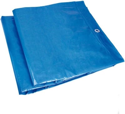 Afdekzeil Waterdicht - Beschermhoes Zeil - Buiten Beschermen - Versterkte Rand Ogen - 5x8 Meter - Blauw