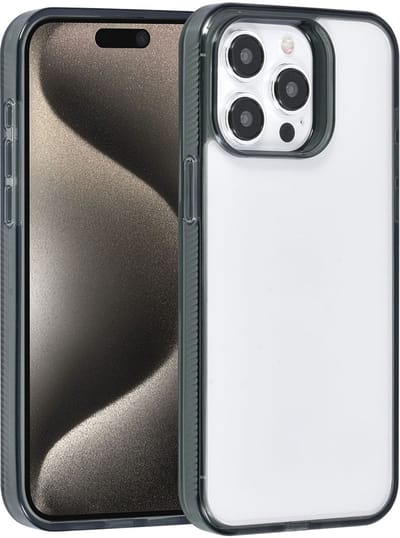 UNIQ Accessory Back Cover - iPhone 15 Pro Max - Zwart - Slank & Valbestendig - Draadloos Laden