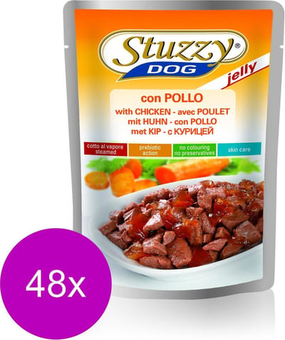 Stuzzy Maaltijdzakjes Adult 100 g - Hondenvoer - 48 x Kip
