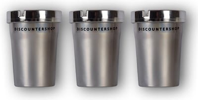 Set van 3 Elegante Zilverkleurige Asbakken voor Auto | Universeel Design | Perfect als Luxe Auto-Accessoire