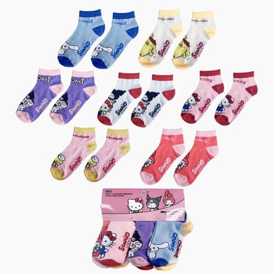 Hello Kitty Sokken Set – 7 Paar – Sanrio – Kuromi Cinnamoroll Keroppi – Meisjes Kinderen