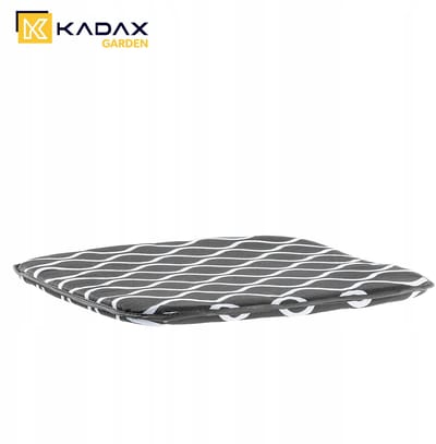 KADAX Zitkussen, 40 x 40 x 2 cm, tuinstoelkussens van 52% katoen, zachte kussens voor tuinstoelen, tuinmeubelen, grijs
