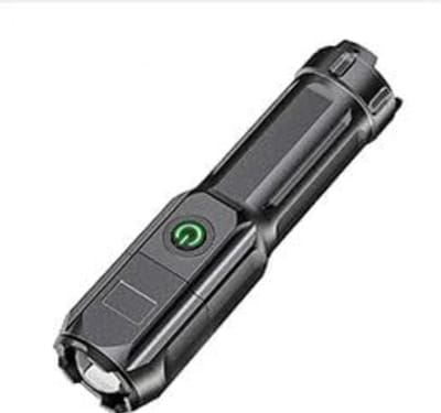 Oneay LED-zaklamp, oplaadbaar via USB, waterdicht, zoomfunctie, draagbaar, geschikt voor kamperen, wandelen, noodgevallen, binnen- en buitengebruik.