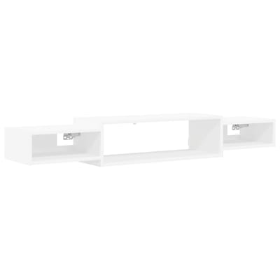 vidaXL - Wand - gemonteerd - TV - Kast - Muurmontage - Wit - 140 - x - 28 - x - 21 - cm