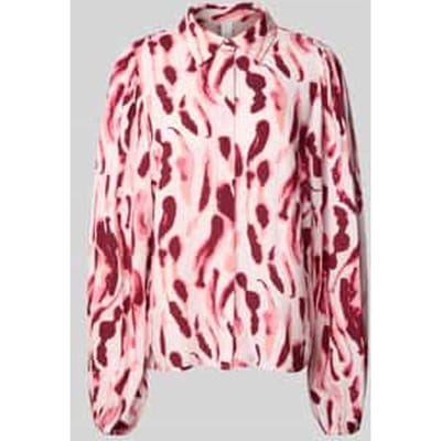 Regular fit overhemdblouse van viscose met blinde knoopsluiting