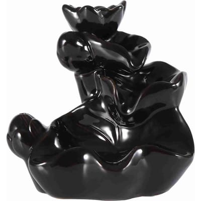 Keramiek Glazuur Wierookbrander Houder Standaard Kegels Backflow Wierookvat Huis black