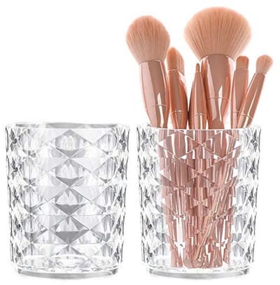 Crystal Make-up Borstel Houder - Acrylic Cosmetische Organizer voor Eyeliners en Wenkbrauw Potlood - Desktop Decoratie en Opslag