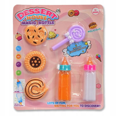 Babypop-voedingsset met magische fles en accessoires