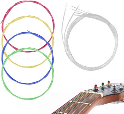Set van 2 Nylon Ukulele Snaren in Kleurrijke en Witte Variaties - Vervangingsaccessoires voor Muziekinstrumenten en Geluidsverbetering