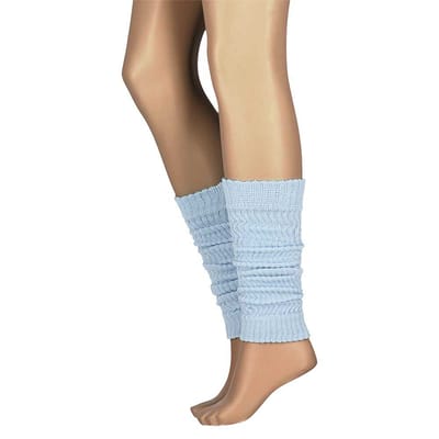 Apollo - Beenwarmers Dames Ribbed - Licht Blauw - One Size - Beenwarmers