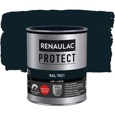 Renaulac Houtlak Binnen Protect - Zwartgrijs - Hoogglans - 750ml