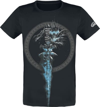 World Of Warcraft - Gaming T-shirt - Lich King - S tot M - voor Mannen - zwart