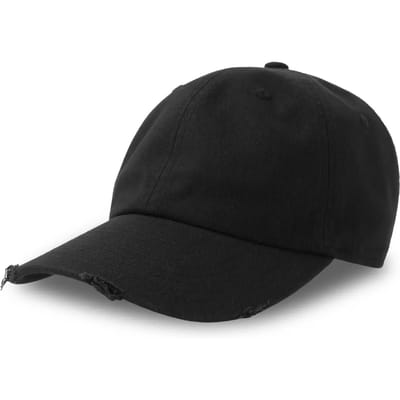Atlantis Headwear Dad Hat Destroyed-S AT682 - Black - One size