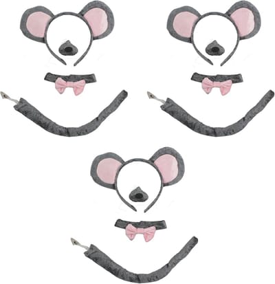 Grijze Rat Kostuum Set - 4-delige Verkleedset voor Volwassenen - Perfect voor Halloween en Carnavalsfeest