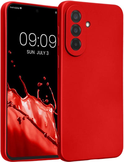 kwmobile metallic telefoonhoesje van TPU - geschikt voor Samsung Galaxy A37 5G - Flexible case voor smartphone - In metallic donkerrood