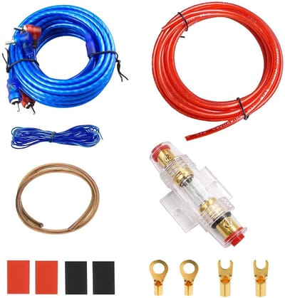 Complete 10GA Versterker Kabelset voor Auto - 4.5m HiFi Voeding en Subwoofer Kabels voor Auto Audio Systemen