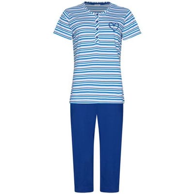 MyRebelle - Pyjama - Blue Bay - Biologisch Katoen - Blauw - Gestreept - Maat 40