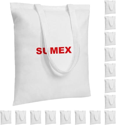 Canvas Tote Bags Bulk 16 Pack - Herbruikbare Polyester Winkelen Tas voor Heat Press Crafts
