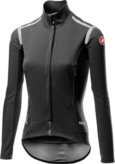 Castelli Fietsjack lange mouwen Rain Or Shine voor Dames Zwart / CA Perfetto Ros W Long Sleeve Light Black - M
