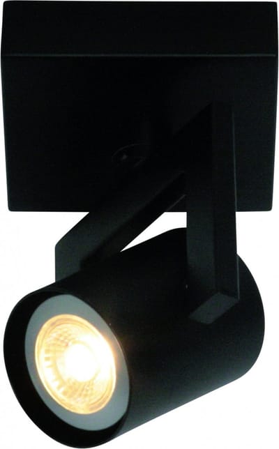 Woonexpress - Spot Valvoled Zwart - Metaal Zwart - 11x11x11cm (hxbxd)