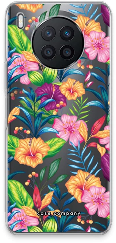Case Company® - Hoesje geschikt voor Huawei Nova 8i hoesje - Tropisch 2 - Soft Cover Telefoonhoesje - Bescherming aan alle Kanten en Schermrand