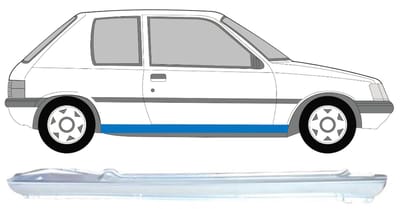 Volledige dorpel voor Peugeot 205 1983-1998 / Rechts