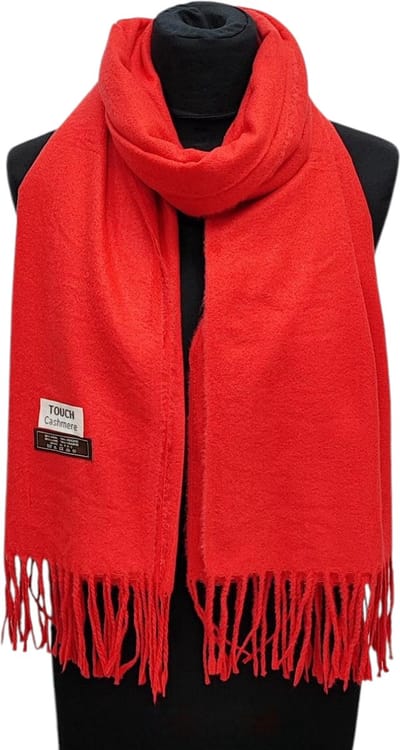 Lange Warme Sjaal - Effen - Rood - 200 x 75 cm (2321#)