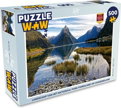 Puzzel Landschap van het Nationaal park Fiordland op Zuidereiland - Legpuzzel - Puzzel 500 stukjes