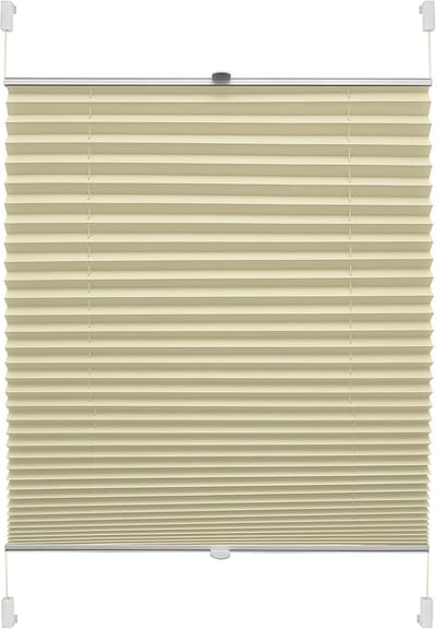 YOURSOL EASYFIX plisségordijn Verona 50 x 150 cm in beige, plisségordijn zonder boren met twee bedieningsrails