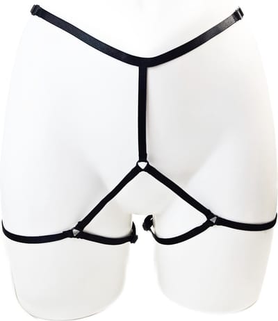 BamBella ® - Sexy Erotische bondage Open kruis Lingerie - Onesize - onderbroek onesize Zwart