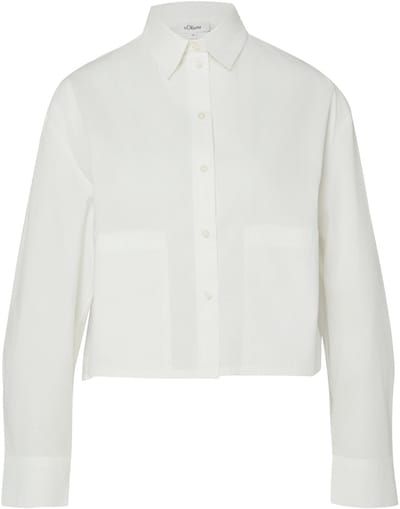 s.Oliver - female - Kortere poplin blouse in een ontspannen pasvorm