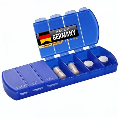 Dailygoods- Tablettenbox voor 7 dagen - Pillendoos - Voedselveilige kunststof - Antislip - Lichtgewicht - Afmetingen 11 x 4 x 1,5 cm - Pillenbox