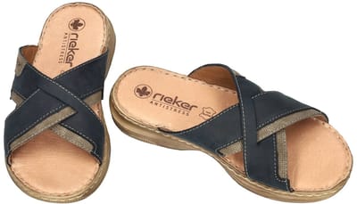 Rieker -Heren - blauw donker - pantoffels & slippers - maat 46