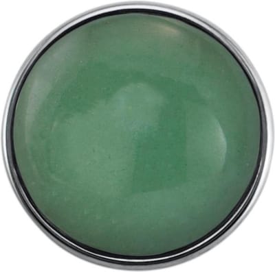 Quiges - Drukknoop Mini 12mm Groen Natuursteen - EBCMK156