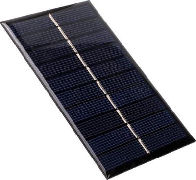 Mini Zonnepaneel - Draagbare Stroombron - Doe-het-zelf Batterijen - Hoog Rendement Circuit - 1.2W - Zwart