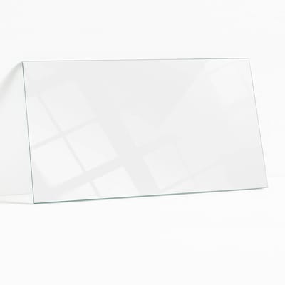 Wallfluent - Kleur Wit Glad Glazen Tafelblad - 100 x 50 cm - Wit Glazen Plaat - Rechthoekig Tafelblad Glas - Veiligheidsglas - Glazen Tafelblad Geschikt voor de Keukentafel