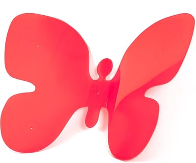 Zonnevanger Vlinder - Raamdecoratie - Tuin Decoratie - Fluorescerend Acryl - B. 18 cm - Rood