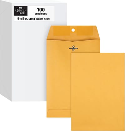 Bruine Kraft Enveloppen met Zelfsluiting - 100 Stuks - 117 x 171 mm