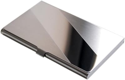 Waterdichte Metalen Zakelijke Pasjeshouder RVS Creditcard Houder Zilver