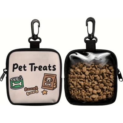 Honden Traktas met Haak & Rits - Huisdier Training Set voor Puppy Training, Hondensnack Opslag, en Buitenwandelingen, Duurzaam Polyester,
