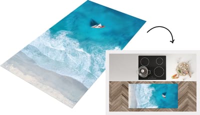 Keukenloper - Loper keuken - Boot - Zee - Strand - 120x60 cm - Keukenloper vinyl