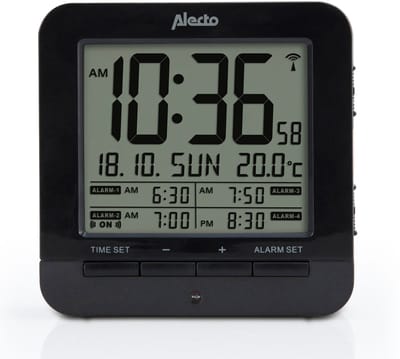 Alecto AK-20 - Digitale Reiswekker met Thermometer - Zwart