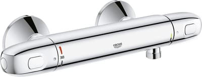GROHE Grohtherm 1000 New Thermostatische Douchekraan - 15cm - met koppelingen - EcoJoy® - CoolTouch - chroom - 34143003