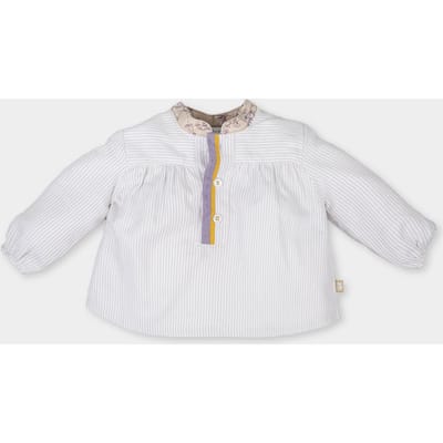 Blouse met lange mouwen en mandarijnkraag 3045W17 meisje
