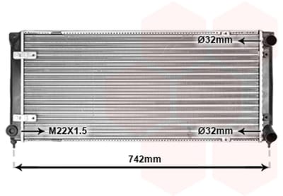 Van Wezel - RADIATOR VOOR SEAT TOLEDO I 1991-1999 1L0121251