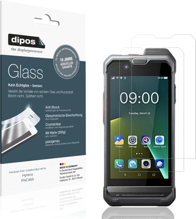 dipos – 2x Pantserfolie geschikt voor Hytera PNC460 | 9H Screenprotector